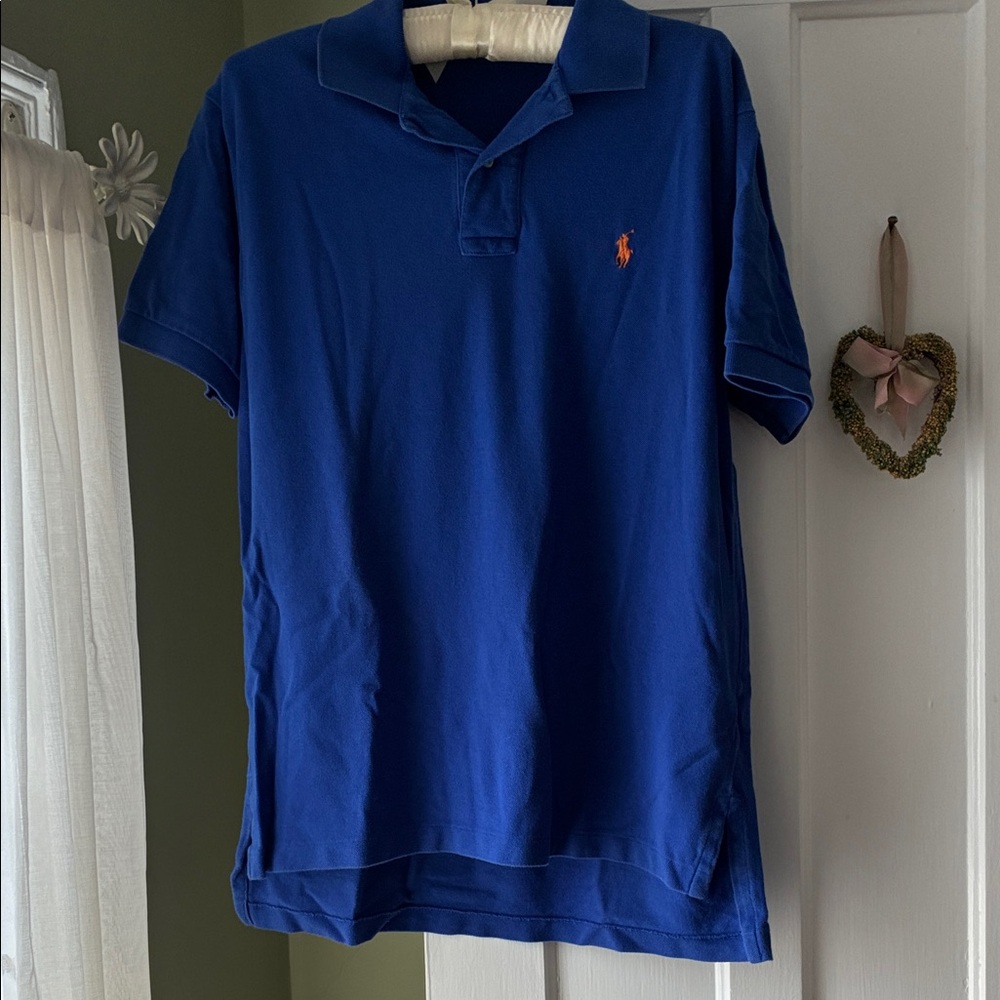 Ralph Lauren Men’s Polo Shirt in Royal Blue with Orange Pony